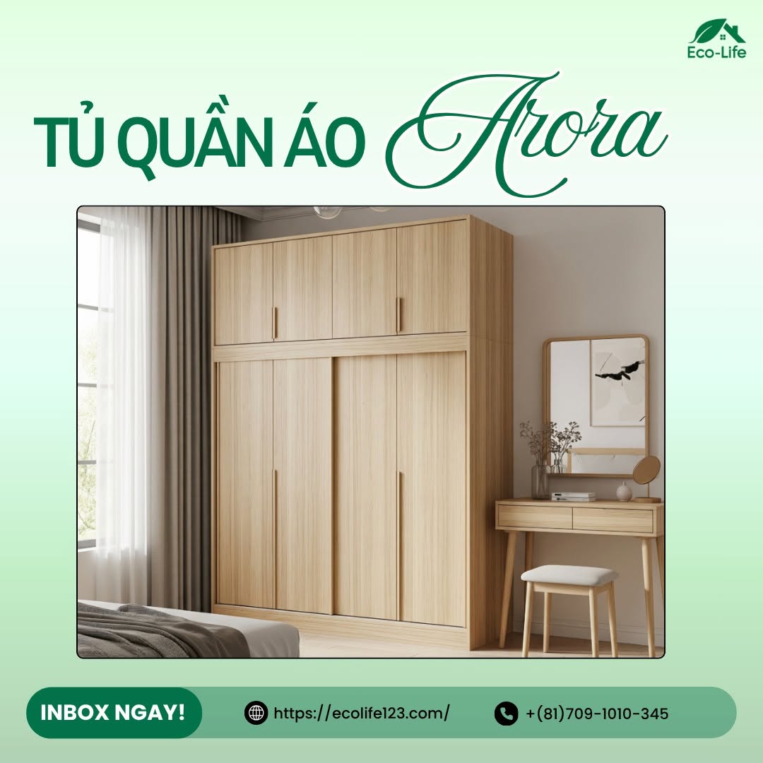TỦ QUẦN ÁO ARORA – TỐI GIẢN & ĐẲNG CẤP 🌟
